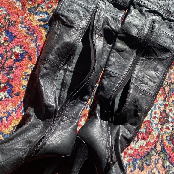 report signature thigh high boots